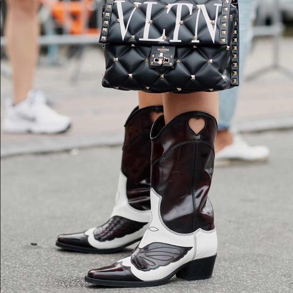 GANNI Marlyn Western Leather Boots